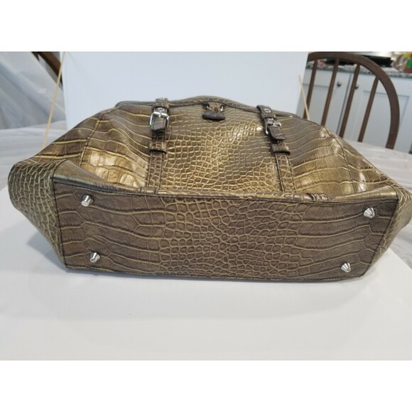 MX Hand Purse Alligator Style Pattern Gold - Picture 3 of 5